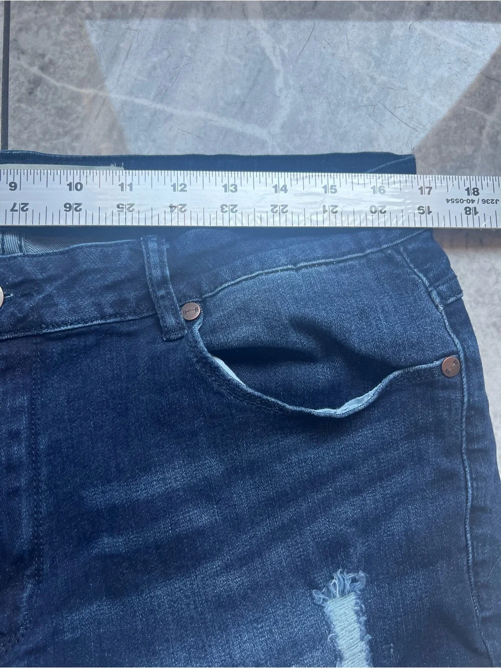Barbell Apparel Mens Jeans Sz 36 Straight Leg Stretch USA MADE Denim Distressed